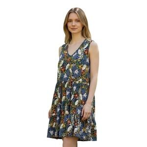 Toad&Co Tiered V-Neck Mini Dress Size Medium